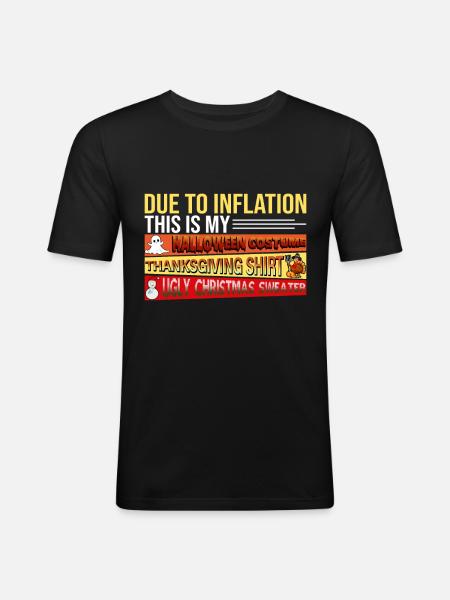 Due to Inflation - Costume - Men's Slim Fit T-Shirt - black