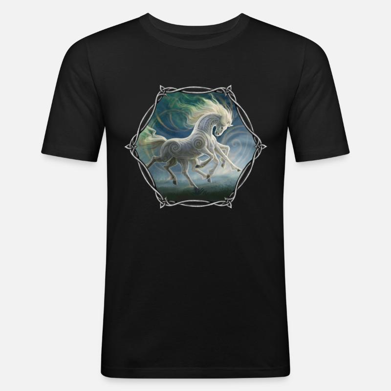 Sleipnir - Männer Slim Fit T-Shirt - Schwarz
