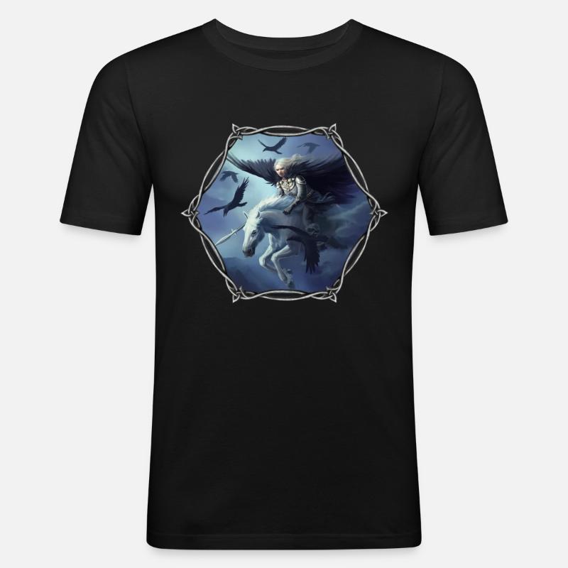 Walküre - Männer Slim Fit T-Shirt - Schwarz
