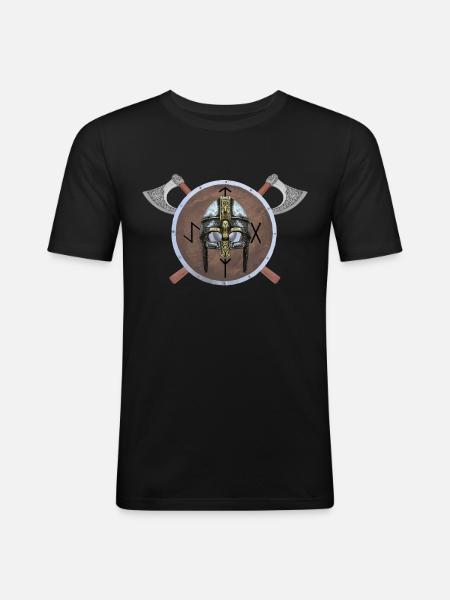 VIKING HELM - Men's Slim Fit T-Shirt - black