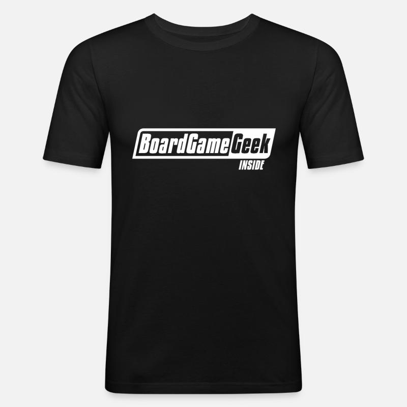 Brettspiel Geek Inside - Männer Slim Fit T-Shirt - Schwarz