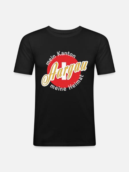 My Home Aargau Gift - Men's Slim Fit T-Shirt - black