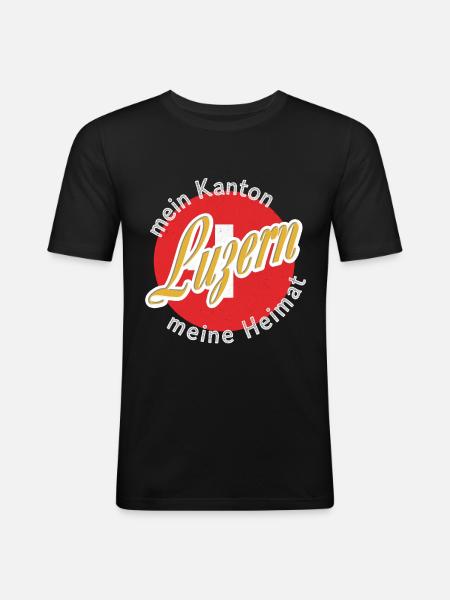My Home Lucerne Gift - Men's Slim Fit T-Shirt - black
