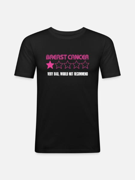 Breast Cancer Review - Men's Slim Fit T-Shirt - black