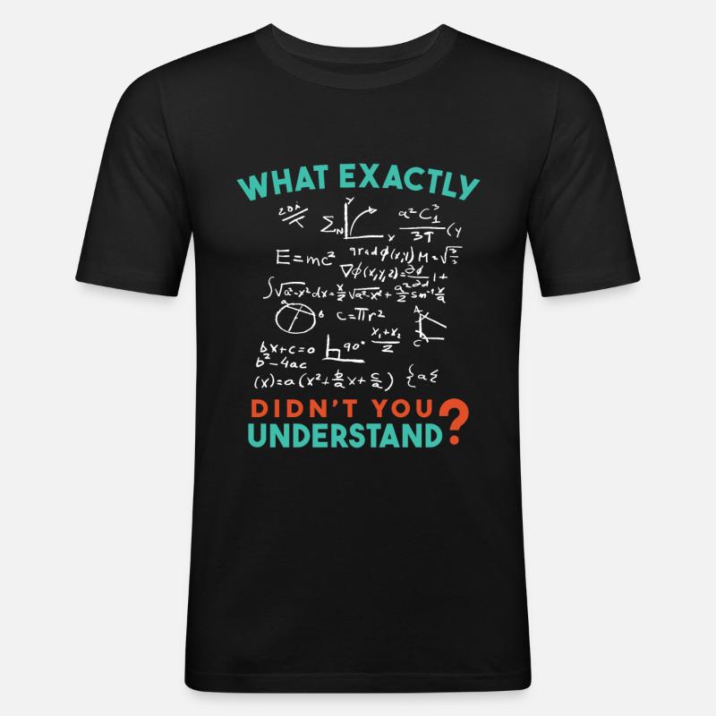 Physik Mathe Formel Scherz - Männer Slim Fit T-Shirt - Schwarz