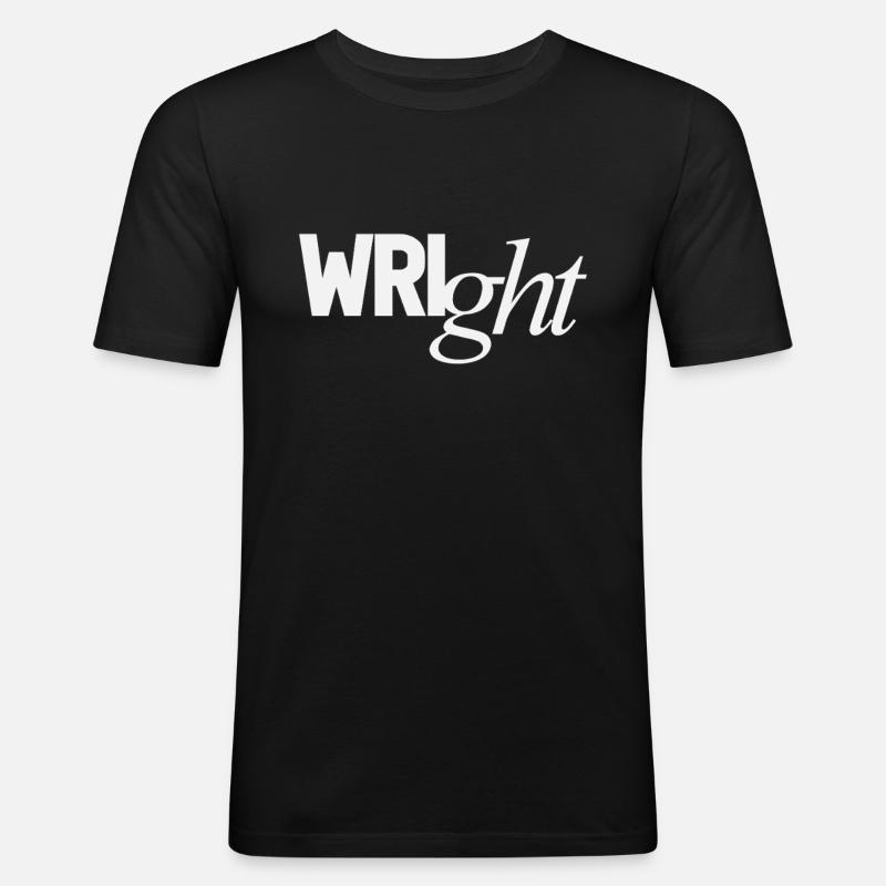 Wright Personal Name - Men's Slim Fit T-Shirt - black