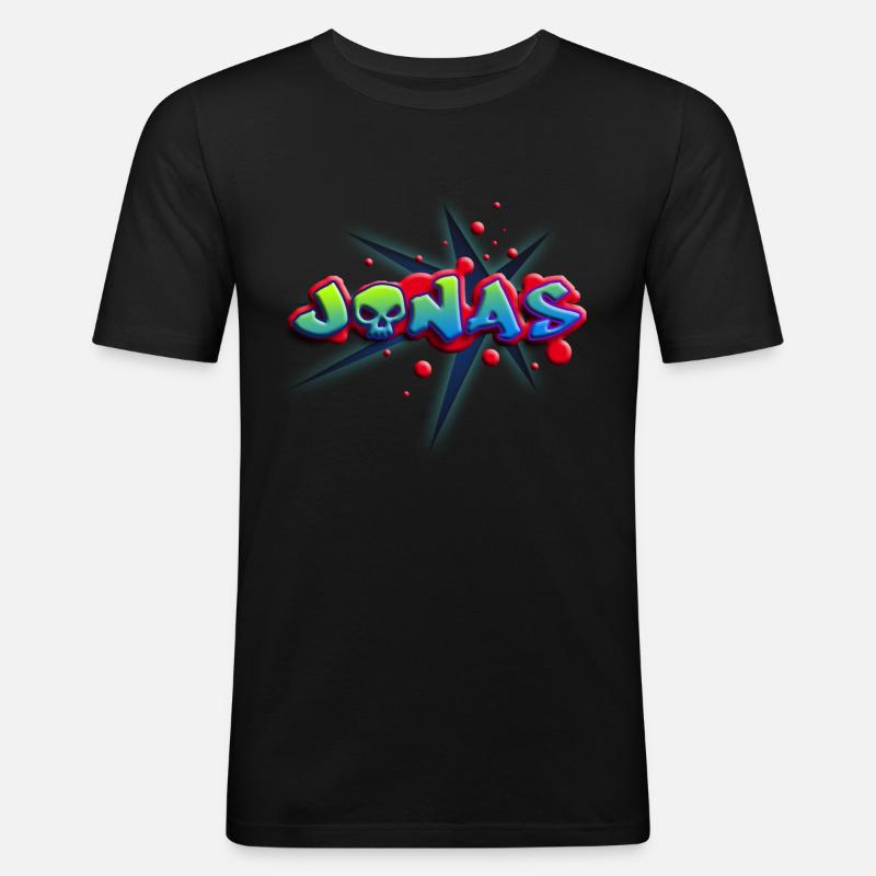 jonas_c_012014 - Männer Slim Fit T-Shirt - Schwarz