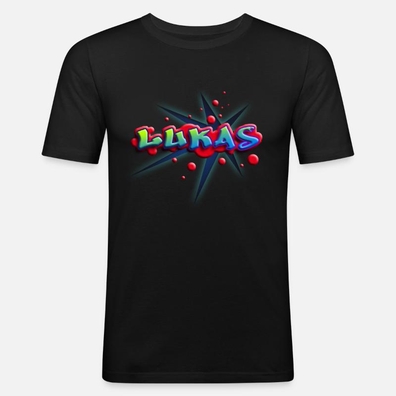 lukas_c_012014 - Männer Slim Fit T-Shirt - Schwarz