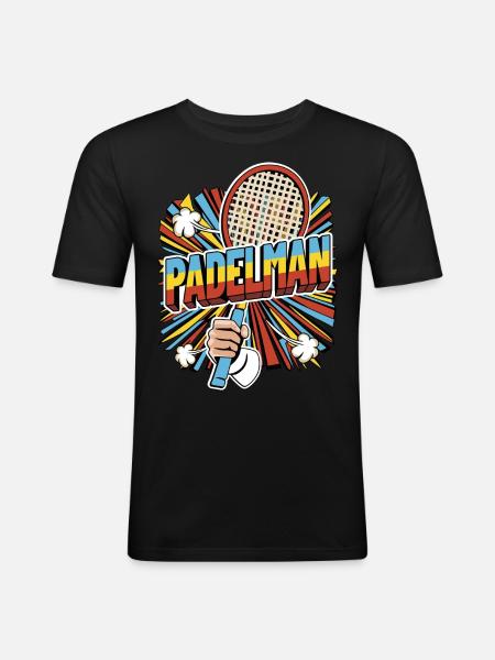 PADELMAN - Men's Slim Fit T-Shirt - black