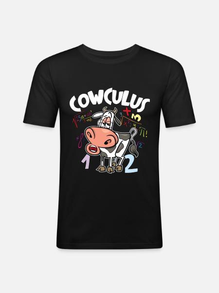 Cowculus - Männer Slim Fit T-Shirt - Schwarz