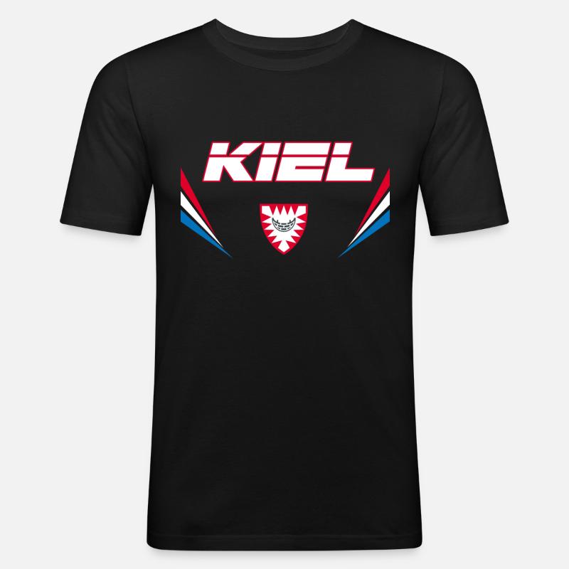 Kiel Vector - Männer Slim Fit T-Shirt - Schwarz
