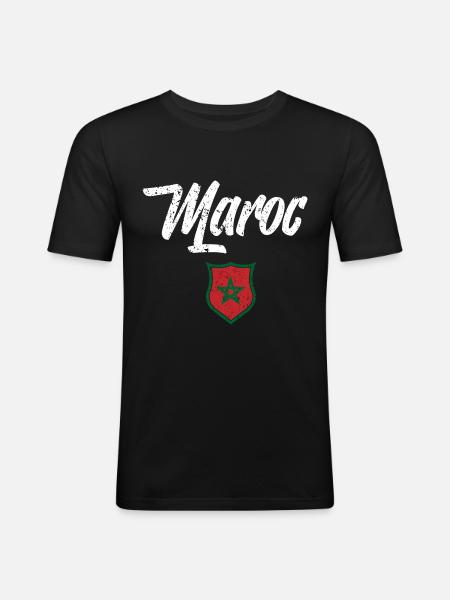 MAROC - T-shirt près du corps Homme - noir
