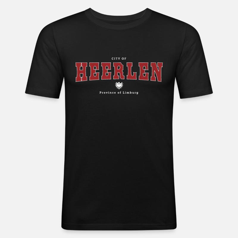 Heerlen - Männer Slim Fit T-Shirt - Schwarz