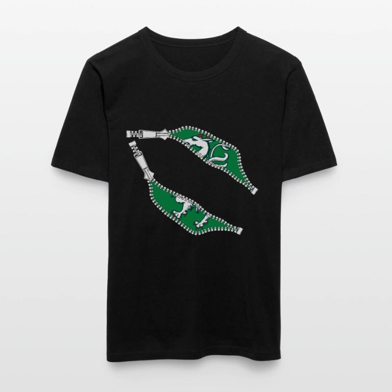 Zipper inside inside a real Styrian Men's Slim Fit T-Shirt
