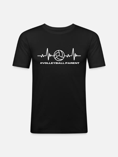 Volleyball Mother Dad Parent - Men's Slim Fit T-Shirt - black