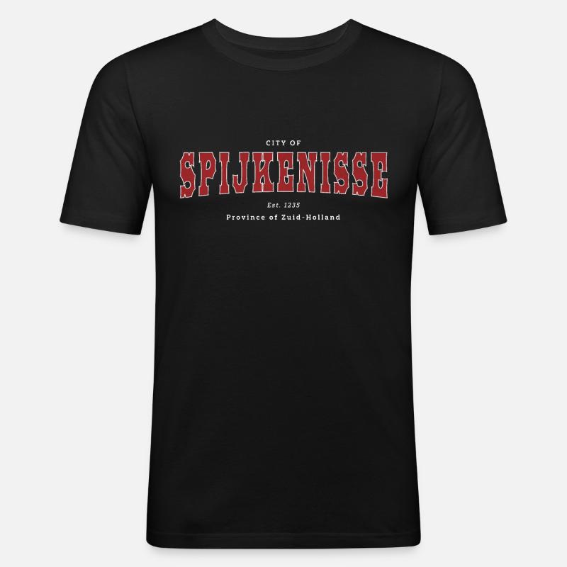 Spijkenisse - Männer Slim Fit T-Shirt - Schwarz
