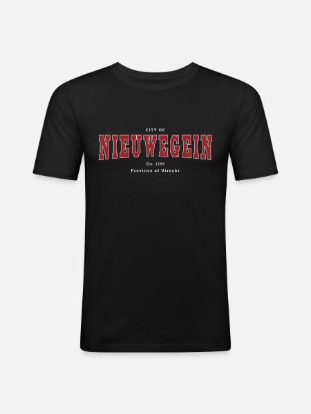 Nieuwegein - T-shirt près du corps Homme - noir