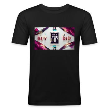 Kaufen Sie den Dip – Mindset Trading - Männer Slim Fit T-Shirt - Schwarz - Vorne - Nik (191cm)
