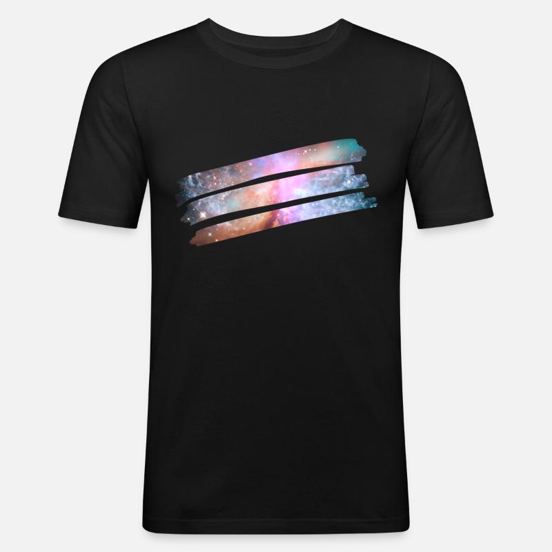 Cosmic Farbe - Männer Slim Fit T-Shirt - Schwarz