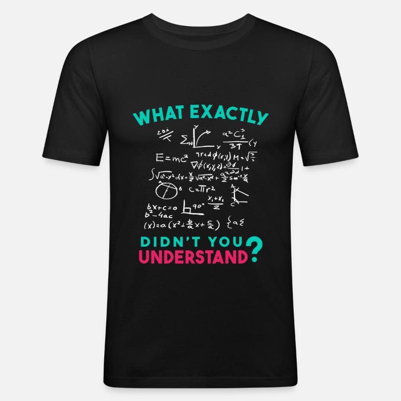Physique Math Formule Blague - T-shirt près du corps Homme - noir