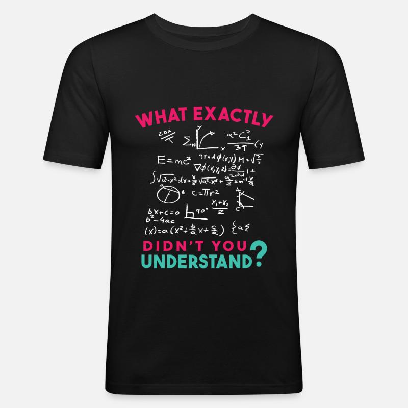 Physik Mathe Formel Scherz - Männer Slim Fit T-Shirt - Schwarz