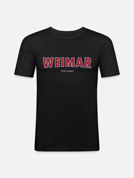 Weimar - Männer Slim Fit T-Shirt - Schwarz