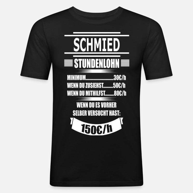 SCHMIED - Männer Slim Fit T-Shirt - Schwarz