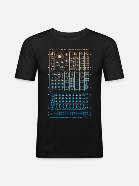 Modular Synth - Men's Slim Fit T-Shirt - black