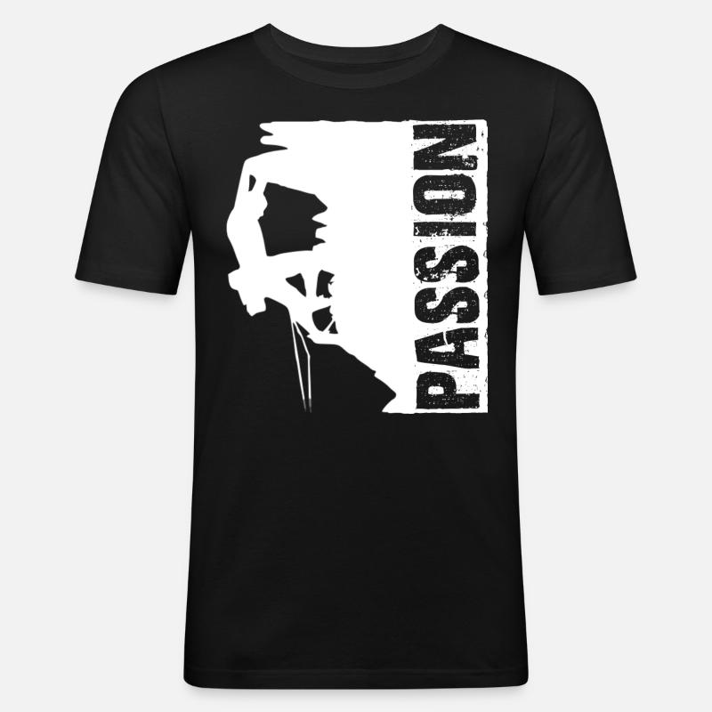 Climbing - Männer Slim Fit T-Shirt - Schwarz