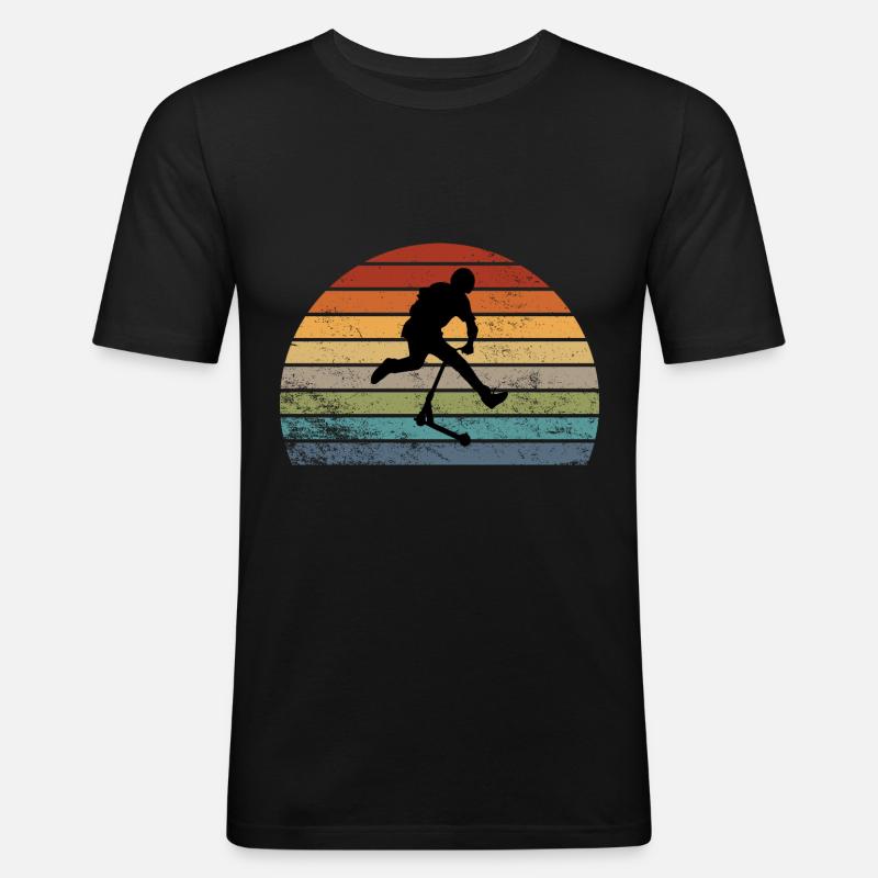 Freestyle-Roller - Männer Slim Fit T-Shirt - Schwarz