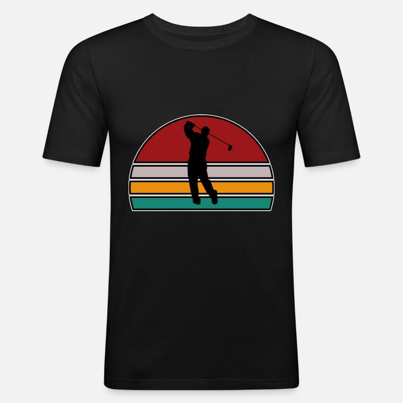 Golf - Männer Slim Fit T-Shirt - Schwarz