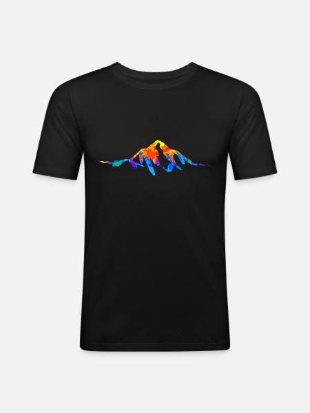 Mountain Mountains Alps Gift - Men's Slim Fit T-Shirt - black
