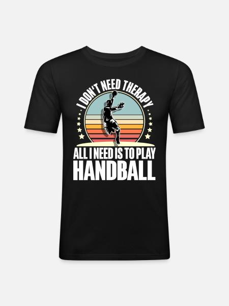 Handball Handball players - Men's Slim Fit T-Shirt - black