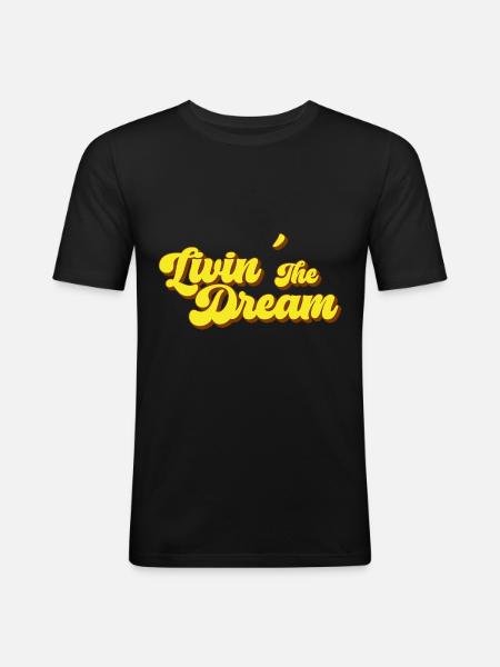 Living the Dream - Men's Slim Fit T-Shirt - black