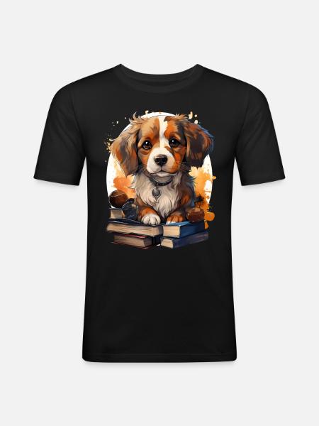 Beagle - Men's Slim Fit T-Shirt - black