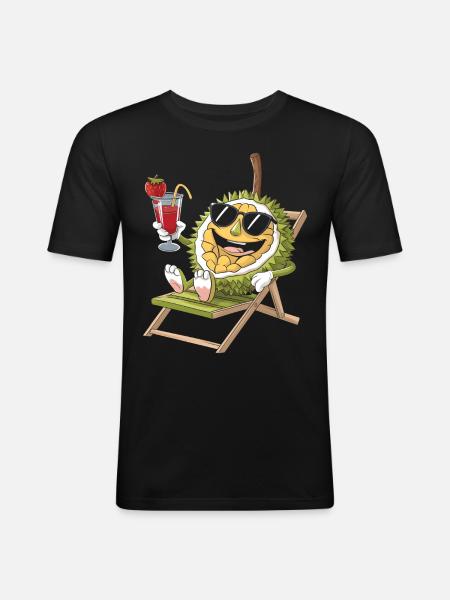 Durian - Männer Slim Fit T-Shirt - Schwarz