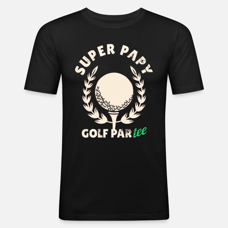 GOLF-PARTY - Männer Slim Fit T-Shirt - Schwarz