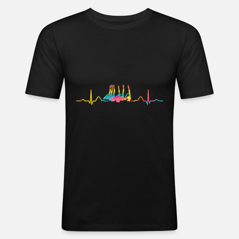 Synchronschwimmen Team Artistic Swim - Männer Slim Fit T-Shirt - Schwarz