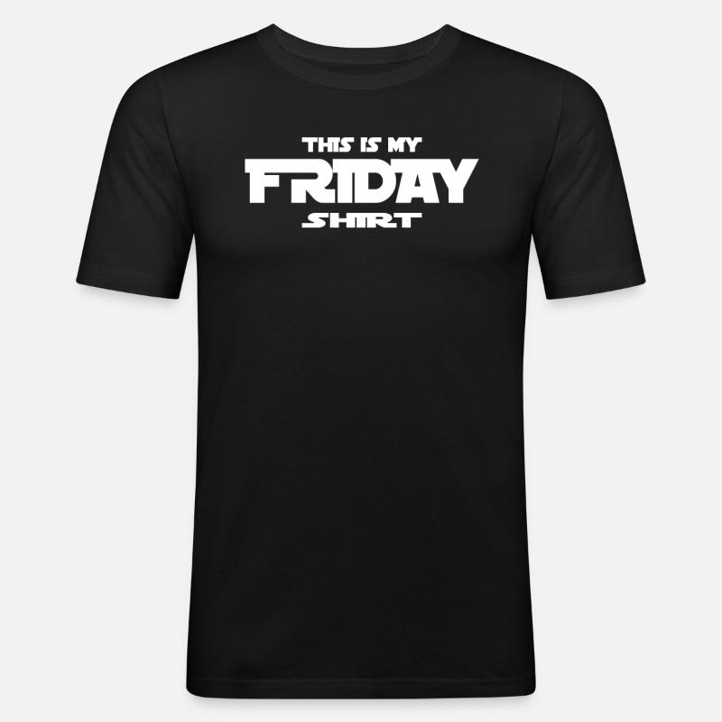 Friday, Friday, weekend, closing time - Men's Slim Fit T-Shirt - black