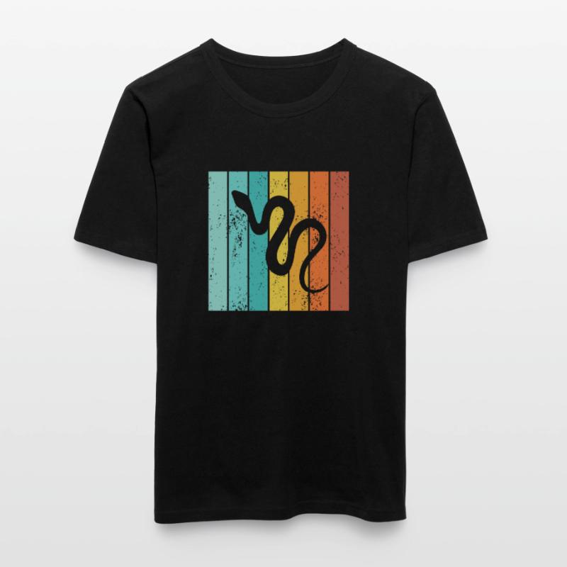 Snake Retro Reptile Python Idée cadeau T-shirt près du corps Homme