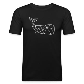 Wale Walfisch Säugetiere Meeressäugetiere Wal - Männer Slim Fit T-Shirt - Schwarz - Vorne - Nik (191cm)