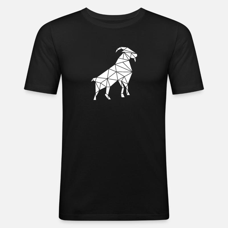 chèvre gémissant chèvre chèvre - T-shirt près du corps Homme - noir
