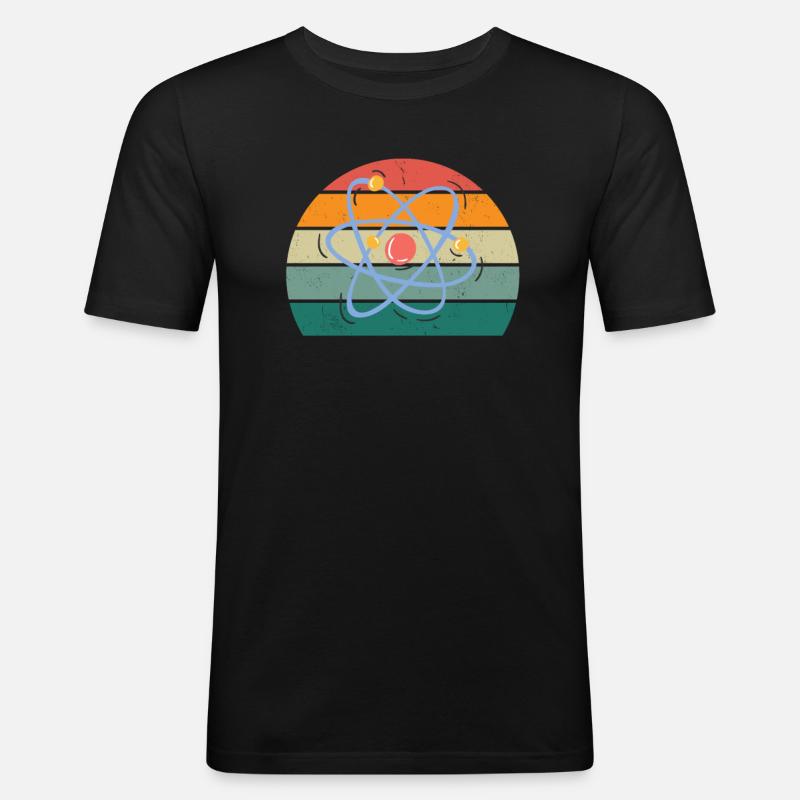 science scientist research knowledge - Men's Slim Fit T-Shirt - black