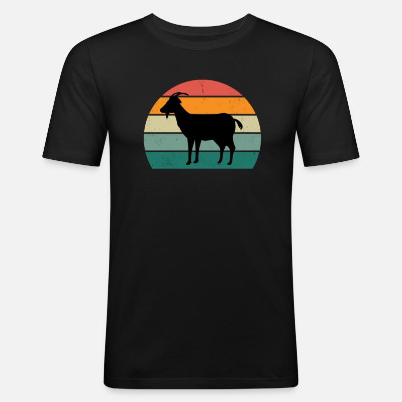 chevreau chevreau gémit chèvre - T-shirt près du corps Homme - noir
