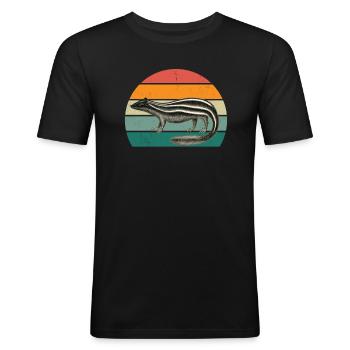 Skunks stink mammals defend skunk - Men's Slim Fit T-Shirt - black - Front - Nik (191cm)