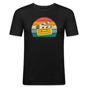 Acteur Actrice Musicien Théâtre musical - T-shirt près du corps Homme - noir - Devant - Nik (191cm)