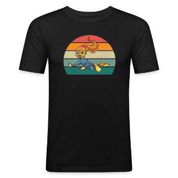 Plongeur Plongée Plongée Oxygène Plongée - T-shirt près du corps Homme - noir - Devant - Nik (191cm)