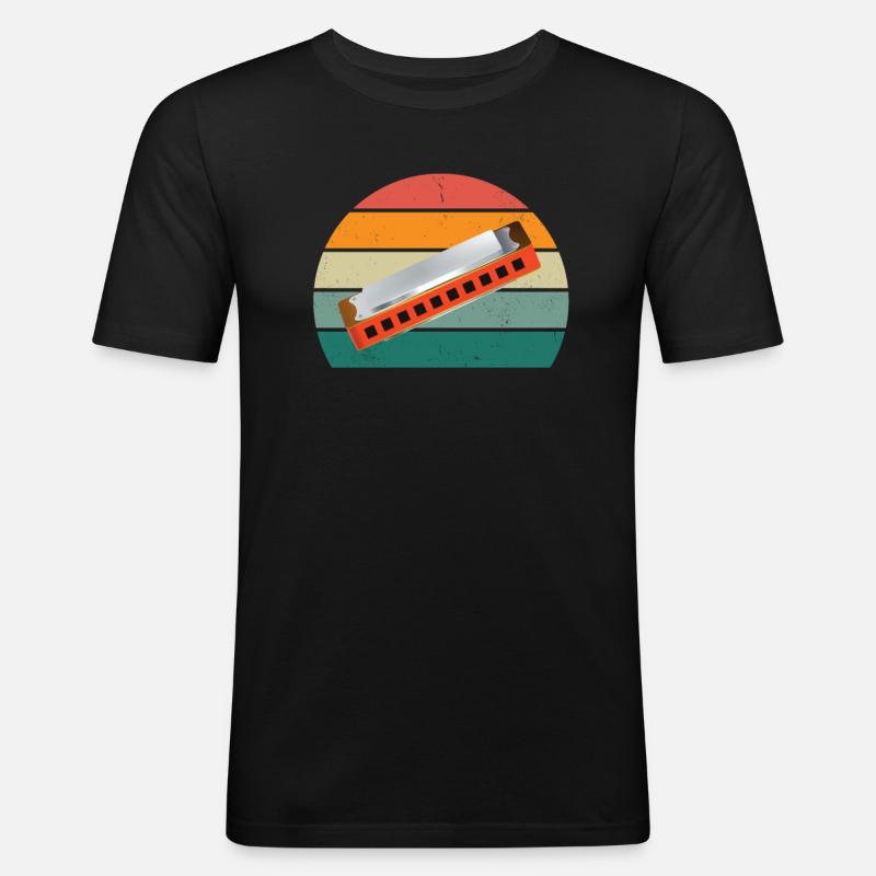 Harmonica Harmonica player Harmonicas - Men's Slim Fit T-Shirt - black