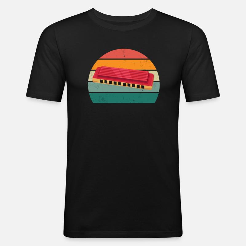 Harmonica Harmonica player Harmonicas - Men's Slim Fit T-Shirt - black