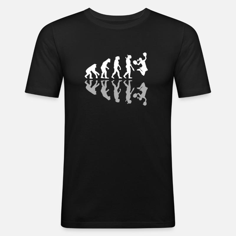 Human Evolution Cheerleading Cheer Cheerleader - Männer Slim Fit T-Shirt - Schwarz